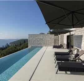 Luxury 5-Bedroom Sea-View Villa with Heated Infinity Pool in Orasac near Dubrovnik – Sleeps 10
